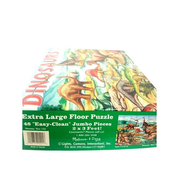 Melissa & Doug Dinosaur Puzzle Floor 2'x3' 48 Pc Complete - Picture 4 of 4